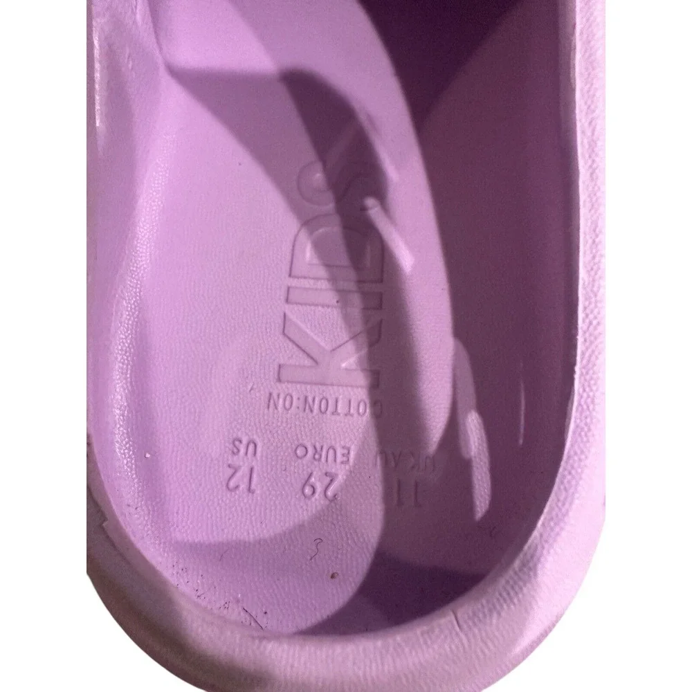 Cotton‎ On Kids Shoes Slip On Closed Toe Size 12 Purple Slide Beach Gym